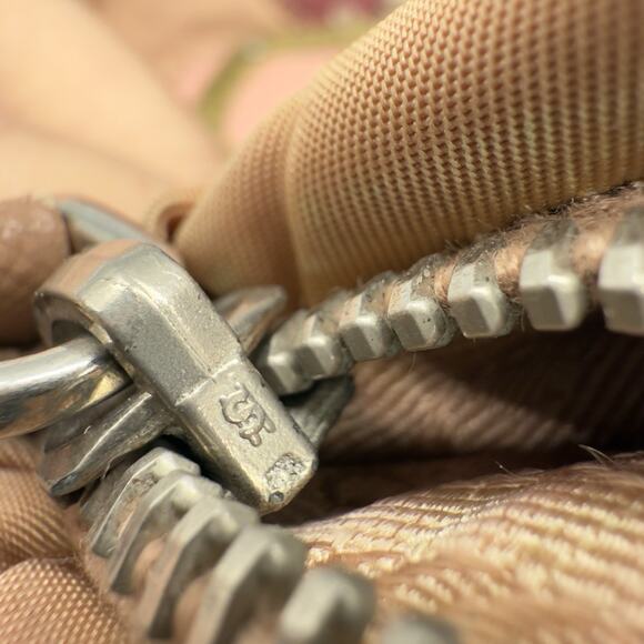 Prada Nylon Floral Applique Shoulder Bag Pink Beige Made in Italy - Picture 10 of 16